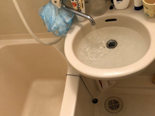 洗面台修理　排水詰まり【奈良県香芝市】