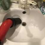 洗面所修理　水詰まり【大阪市城東区】