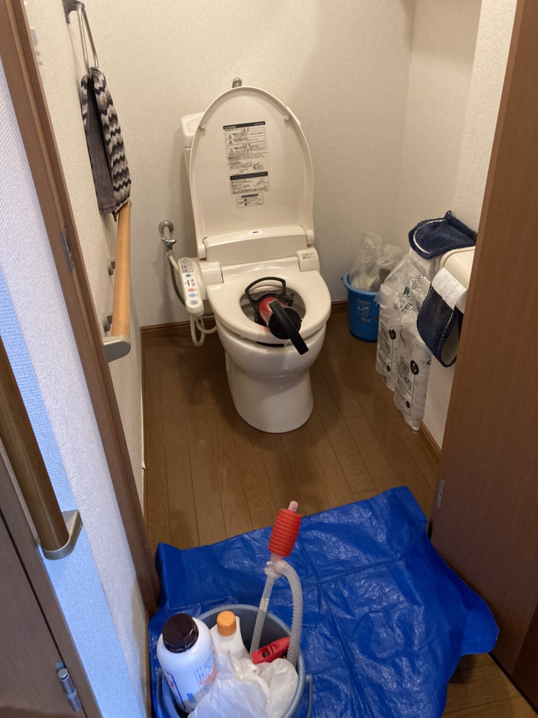 トイレの水が流れない【名古屋市名東区】ローポンプ圧力洗浄 名古屋市名東区】