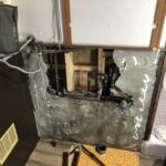 洗面所修理 給湯配管水漏れ【大阪市西成区】