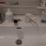 洗面所修理　蛇口水漏れ【京都市中京区】