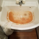 洗面所修理　排水管つまり【大阪府枚方市】