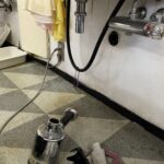 洗面所修理　排水水漏れ【京都市伏見区】