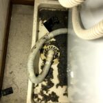 洗面所修理　洗濯排水詰まり【京都市左京区】