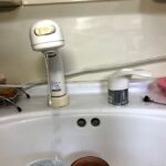 洗面所修理　蛇口水漏れ【兵庫県芦屋市】