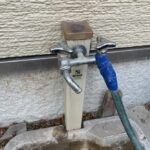 屋外の修理　蛇口水漏れ【兵庫県神戸市北区】