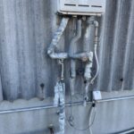 屋外の修理　水道配管(給湯管)水漏れ【兵庫県伊丹市】